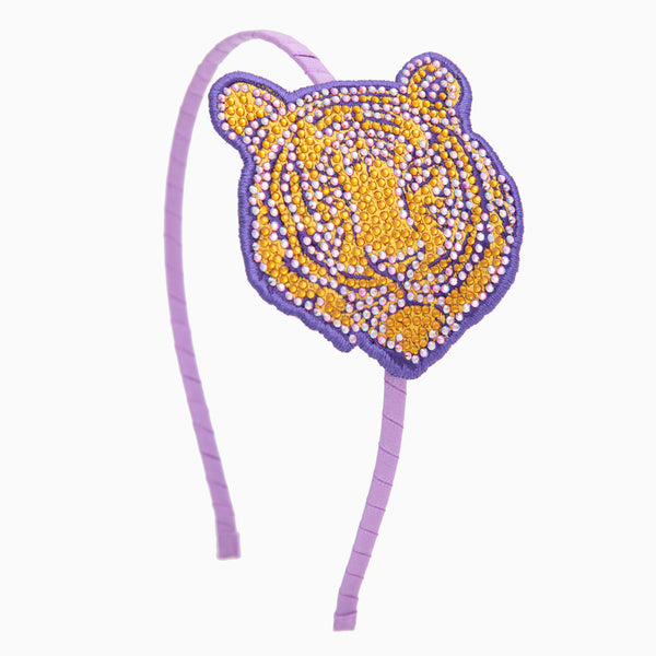 Tiger Face Rhinestone Headband