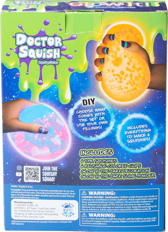 Doctor Squish Squishy Pack Refill, Glow-It Edition