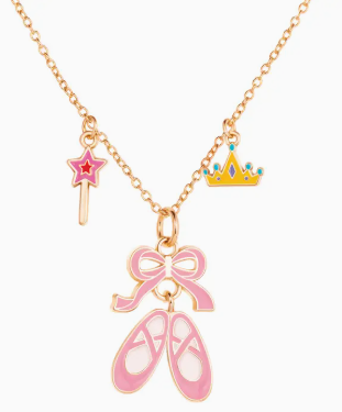 Charming Whimsy Necklace: Ballet Shoes