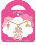Charming Whimsy Necklace: Ballet Shoes