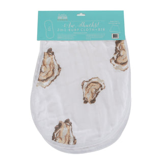 2-in-1 Burp Cloth + Bib: Oyster