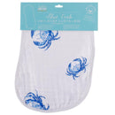 2-in-1 Burp Cloth + Bib: Blue Crab-1