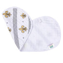 2-in-1 Burp Cloth + Bib: Fleur de lis-2