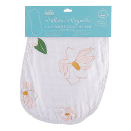 2-in-1 Burp Cloth + Bib: Magnolia