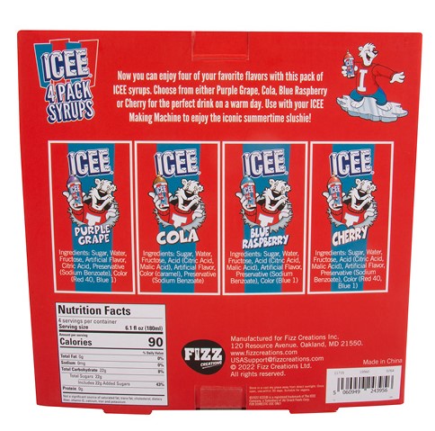 ICEE 4pk Syrups