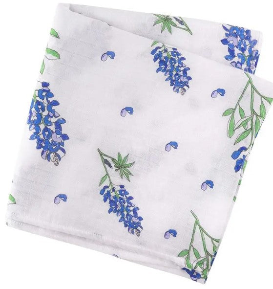 Swaddle Blanket: Bluebonnets (Texas) - 0