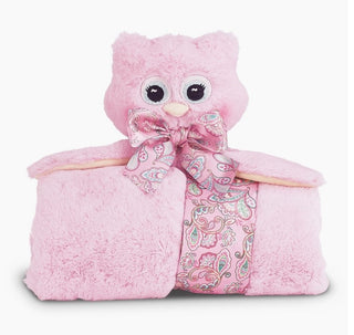Cuddle Me Lil' Hoots Pink Owl Blanket