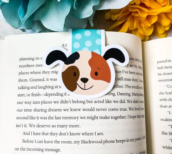 Magnetic Bookmark: Blue Puppy