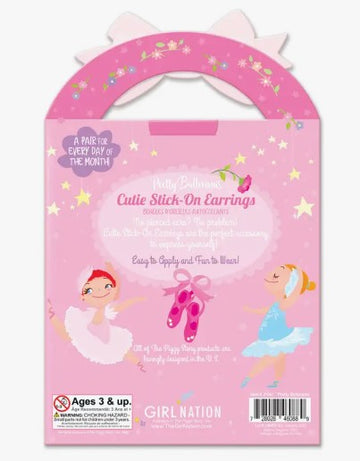 Pretty Ballerina Cutie Stick On Earrings - 0