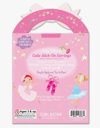 Pretty Ballerina Cutie Stick On Earrings