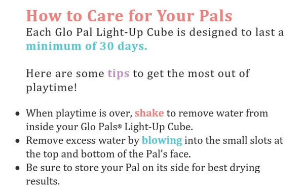 Glo Pals: 4pk Purple Cubes