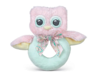Lil' Hoots Pink Owl Ring Rattle