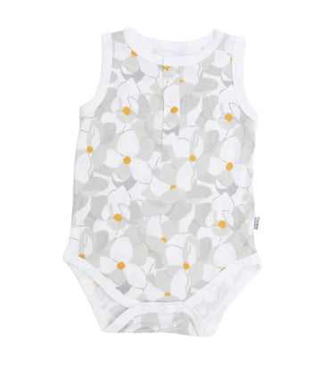 Magnolia Bamboo Henley Onesie: