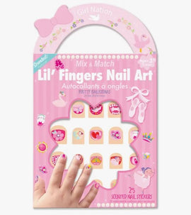 Pretty Ballerina Lil Fingers Nail Art