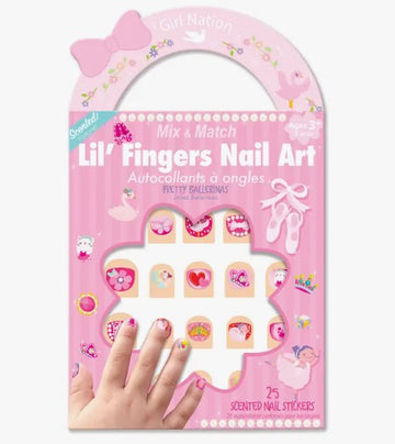 Pretty Ballerina Lil Fingers Nail Art