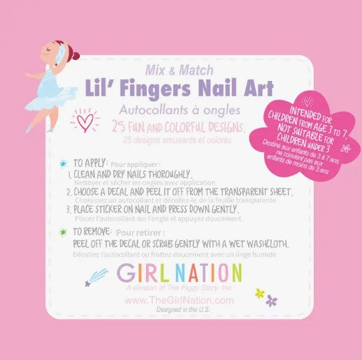 Pretty Ballerina Lil Fingers Nail Art