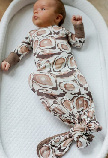 Oyster Bamboo Knotted Gown