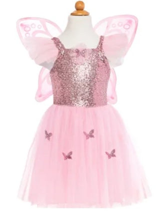 Pink Sequin Butterfly Dress/Wings