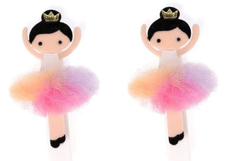 Ballerina Alligator Clips: Multicolor Tutu