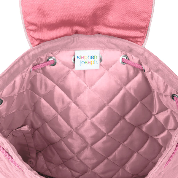 Quilted Backpack: Pink Ballet