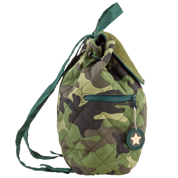 Quilted Backpack: Camo