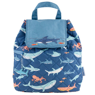 Quilted Backpack: Shark