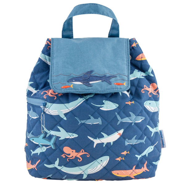 Quilted Backpack: Shark