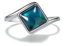 Sterling Silver Square Mood Ring-1
