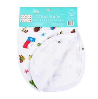 2-in-1 Burp Cloth + Bib: Texas Baby