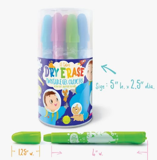 Pretty Ballerina Dry Erase Twistable Gel Crayons