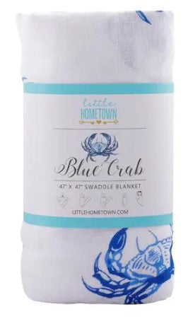 Swaddle Blanket: Blue Crab