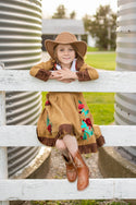 Annie The Sharpshooter Dress, Brown (Size 5-6)
