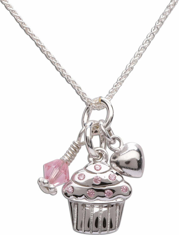 Sterling Silver Cupcake Necklace (BCN-Cupcake Love)