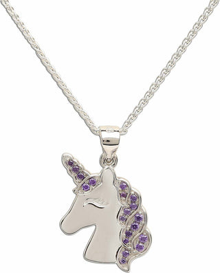 Sterling Silver Unicorn Necklace (BCN-Unicorn-Lav)