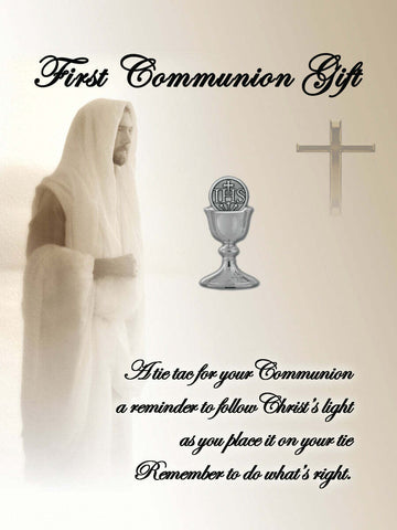 First Communion Chalice Tie Pin (FCTP-Silver)