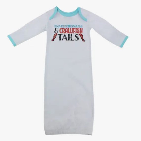 Newborn Gown (0-3M): Crawfish Tails