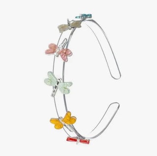 Headband: Satin Multi Dragonflies
