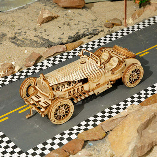 3D Modern Wooden Puzzle - Grand Prix Car