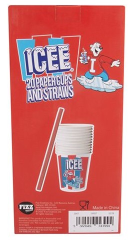 ICEE Paper Cups & Straws