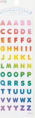 Stickiville Rainbow Letters Stickers - Holographic