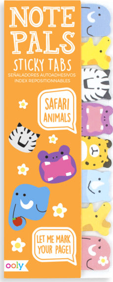 Note Pals Sticky Tabs  Safari Animals