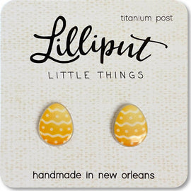 Easter Egg Earrings - yellow