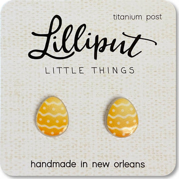 Easter Egg Earrings - yellow