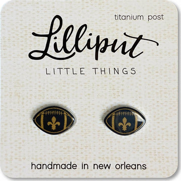 Fleur De Lys Football Earrings