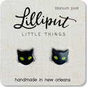 Spooky Black Cat Earrings