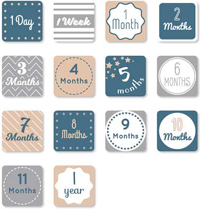 Lulujo "I Will Move Mountains" Baby's First Year Blanket & Cards Set