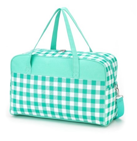 Duffel Bag: Mint Checkers