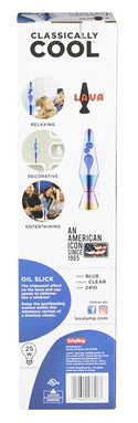 14.5" Lava Lamp: Oil Slick Blue/Clear