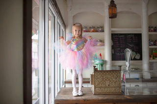 Rainbow Fairy Dress & Wings, Size 5/6