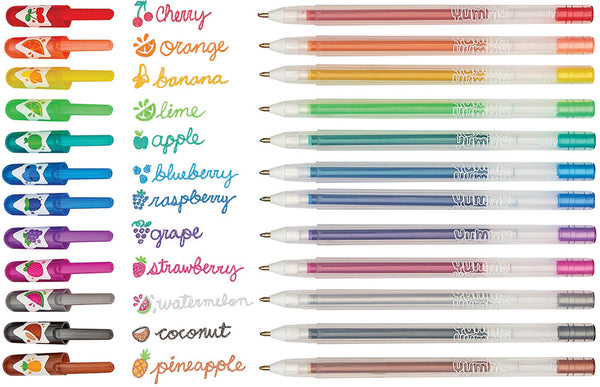 Yummy Yummy Scented Glitter Gel Pens - 12 pcs